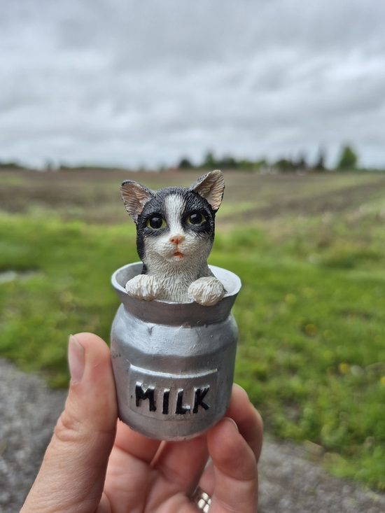 regency fine arts Other - Vintage Regency Fine Arts Kitten Popping Out Of Milk Barrel 3"